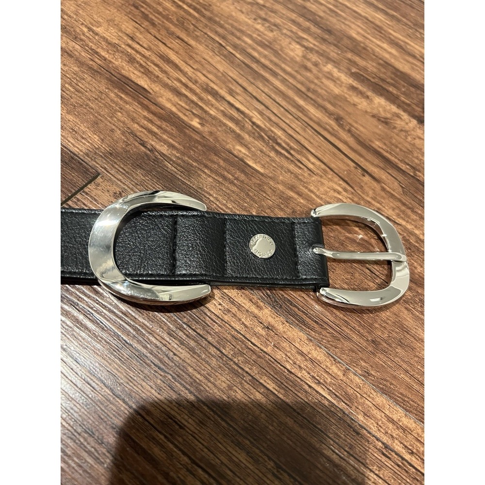 Vince Camuto Size M Men's Black Color Belt‎ Nickel Buckle E U C